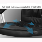 AF245 High Back Ergonomic Office Chair – Leatherette Liftable Desk Chair with Chrome Base & Armrests - Image 5