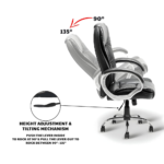AF245 High Back Ergonomic Office Chair – Leatherette Liftable Desk Chair with Chrome Base & Armrests - Image 7