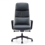A212-Black Executive Office Chair – High-Density Foam, Leather Upholstery & Chrome Base - Image 6