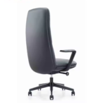 A212-Black Executive Office Chair – High-Density Foam, Leather Upholstery & Chrome Base - Image 7