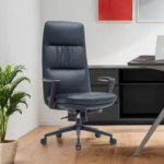 A212-Black Executive Office Chair – High-Density Foam, Leather Upholstery & Chrome Base - Image 9