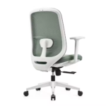 GB96-1 Task Chair – Ergonomic Mesh Back Office Chair with Adjustable Height & Armrest – Green & White - Image 2
