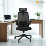 🪑 313A Black – Mesh Office Chair | PP Frame, Foam Seat & Iron Support