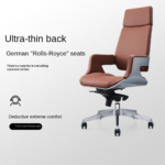 6909A Brown – Premium Leather Office Chair with Ergonomic Design & Adjustable Height – Executive Comfort for Modern Workspaces - Image 5