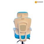 Ergonomic Executive Office Chair V04 – Adjustable Mesh Back with 3D Armrests, Class-4 Gas Lift & Nylon Casters – Modern Orange Design - Image 13