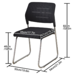 🪑 303C Chrome Frame Visitor Chair – Stackable Reception & Conference Seating | Sleek, Durable & Space-Saving - Image 8