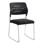 🪑 303C Chrome Frame Visitor Chair – Stackable Reception & Conference Seating | Sleek, Durable & Space-Saving