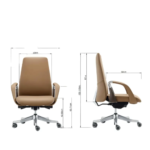 MD2212B Premium Boss Chair – High Back Executive Chair with Ergonomic Design, Headrest & PU Leather Finish - Image 7