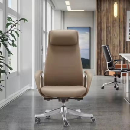 MD2212A PU Leather High Back Office Chair – Extra Large Swivel Boss Chair for Executive Comfort