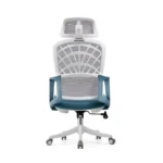 Ergonomic Office Chair with Mesh Back, Foam Seat, and Nylon Base – High Back 2356A Blue Office Chair - Image 3