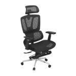 🪑 A121ST-Black Adjustable Ergonomic Office Chair with Mesh Back, Sponge Seat & Iron Frame - Image 3