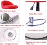 🔴 Modern Height-Adjustable Bar Stool with Chrome Base – Model BC-S5 RED Chrome & Red Bar Chair - Image 7