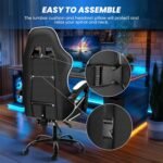 Ergonomic Black & White Gaming Chair – Sleek Design with Adjustable Comfort-GC-1039-2 - Image 8