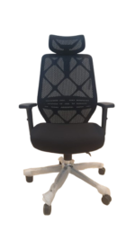 Comfortable Mesh Office Chair with Foam Seat and Iron Frame 806H Black Office Chair - Image 3