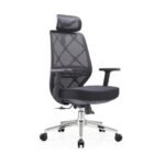 Comfortable Mesh Office Chair with Foam Seat and Iron Frame 806H Black Office Chair