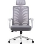 Ergonomic Mesh Office Chair with Foam Seat and Iron Frame 988 Gray Office Chair