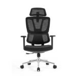 121A Black Ergonomic Office Chair – Mesh Back, Chrome Base & 3D Adjustable Armrests