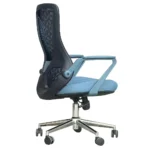 737B Ergonomic Mesh Office Chair – Adjustable Height, Aluminum Base & Padded Seat (Gray | Black | Light Blue) - Image 6