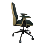 1803 B – Green Mid-Back Executive Leather Boss Manager’s Chair – Heavy-Duty Multifunctional Swivel Office Chair with Lift & Revolving Mechanism - Image 7