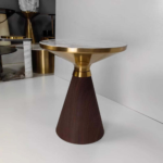 E18 – Modern Round Coffee Side Table with Storage | Slate Top & Iron Base for Living Room & Bedroom - Image 5