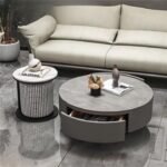 Y04 – Luxury Modern Round Nesting Coffee Table Set with Sintered Stone Tops & Storage - Image 5