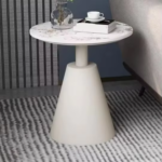 Q07 – Modern French Contemporary Tea & Side Coffee Table – 75×75 Slate Top with Luxury Iron Art Base - Image 6