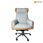 2381 A – Cream Executive Office Chair | Premium Skin-Like Leather, Ergonomic Luxury with 4-Speed Locking Chassis - Image 6