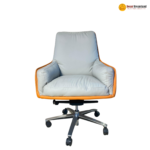 2381 B – Cream Executive Office Chair | Premium Leather, Ergonomic Recliner with 4-Speed Locking Chassis & Aluminum Alloy Base - Image 2