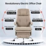 LM-02 – Automatic Electric Recliner Executive Office Chair | Big & Tall PU Leather Swivel Chair with Footrest for Home & Office - Image 3