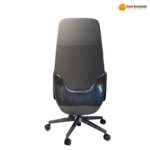 🪑 A 999 Grey – Modern Executive Office Chair | Premium PU Leather | Metal Legs | Ergonomic Comfort - Image 3