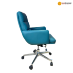 8894 B – Blue Executive Office Chair | Premium Western Leather, Ergonomic Design with Luxury Aircraft Chassis - Image 4