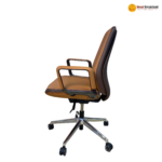 TB135-Orange – Modern PU Leather Recliner Office Chair | Swivel Adjustable Executive Boss Chair for Work & Home Office - Image 2