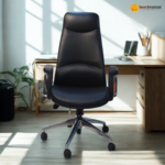 🪑 MD 2102 A – Premium Executive Office Chair | High-Density Foam Back | Moulded Foam Seat | Chrome Side Covers | Synchronized Tilt Lock Mechanism