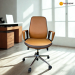 TB135-Orange – Modern PU Leather Recliner Office Chair | Swivel Adjustable Executive Boss Chair for Work & Home Office