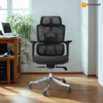 A2398L-GRAY – Premium Full Mesh Ergonomic Office Chair | Adjustable Back, 6D Armrest, 3D Headrest & Aluminum Base (Without Footrest)