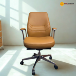 🪑 AM 188A – Premium Executive Office Chair | PU Leather Ergonomic Design with Aluminum Base - Image 5