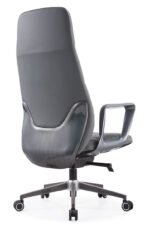 🪑 A 999 Grey – Modern Executive Office Chair | Premium PU Leather | Metal Legs | Ergonomic Comfort - Image 6