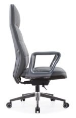 🪑 A 999 Grey – Modern Executive Office Chair | Premium PU Leather | Metal Legs | Ergonomic Comfort - Image 5