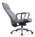🪑 A 999 Grey – Modern Executive Office Chair | Premium PU Leather | Metal Legs | Ergonomic Comfort - Image 8