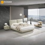 2506# Premium Bed Frame – Leather/PU + Solid Wooden Structure