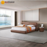 2323# Premium Bed Frame – Leather/PU + Solid Wooden Structure