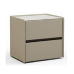 10# Premium Nightstand – Wood Frame + PU Finish + Sintered Stone Top