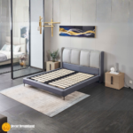 2313# Premium Bed Frame – Fabric Upholstery + Wooden Structure + Foam Padding + Slat Support (180×200 cm) - Image 8