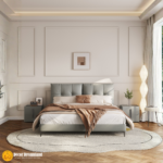 #2322 Premium Bed Frame – Leather + PU + Wooden Structure + Foam Comfort (180×200 cm) - Image 2