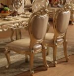 Silver Fox Luxury Dining Table – Warm Grey Frame with Imported Gold Oil Finish - Image 8