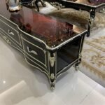 SilverFox TB Cabinet – Emgrand Wine Red Frame + Taiwan Champagne Gold | Modern Luxury Storage Cabinet - Image 2