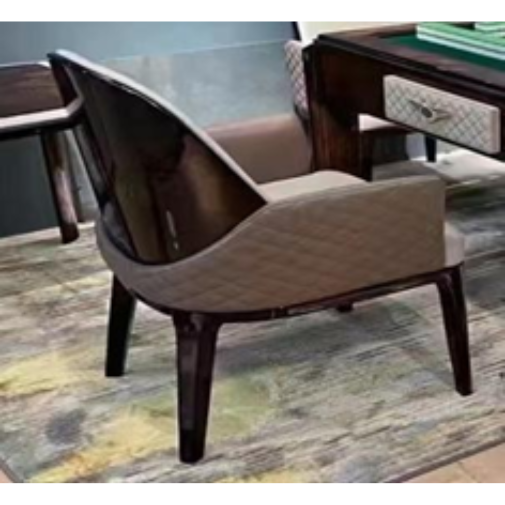 Untitled design (3) Luxury Handmade Parquet Chair – Natural Wood Veneer + High-Density Laminated Sponge + Head Layer Leather + Eco-Friendly Paint - Image 1