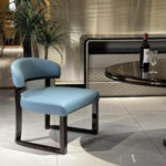 DC 12  -Luxury V-Logo Dining Chair – Open Paint Finish + Microfiber Upholstery + Premium Embroidery