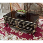 Emgrand Large Table With Coffee Table – Wine Red Frame + Taiwan Champagne Gold | Luxury Centerpiece Set