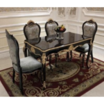 Emgrand Long Dining Table – Wine Red Frame + Taiwan Champagne Gold | Luxury Designer Dining